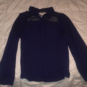 Long sleeve button down blouse